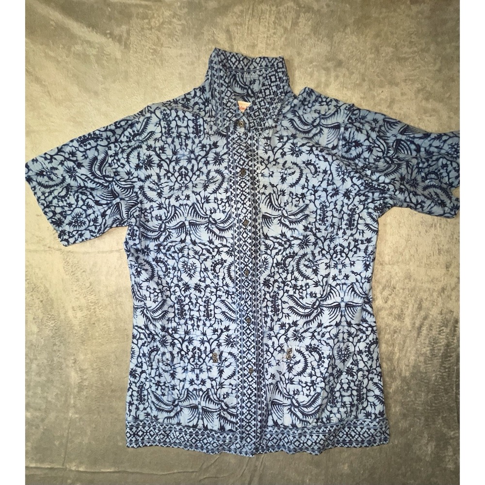 Ibu Bintang Negara Shirt Hawaiian Style 3 Pocket Geometric Print Size ?
